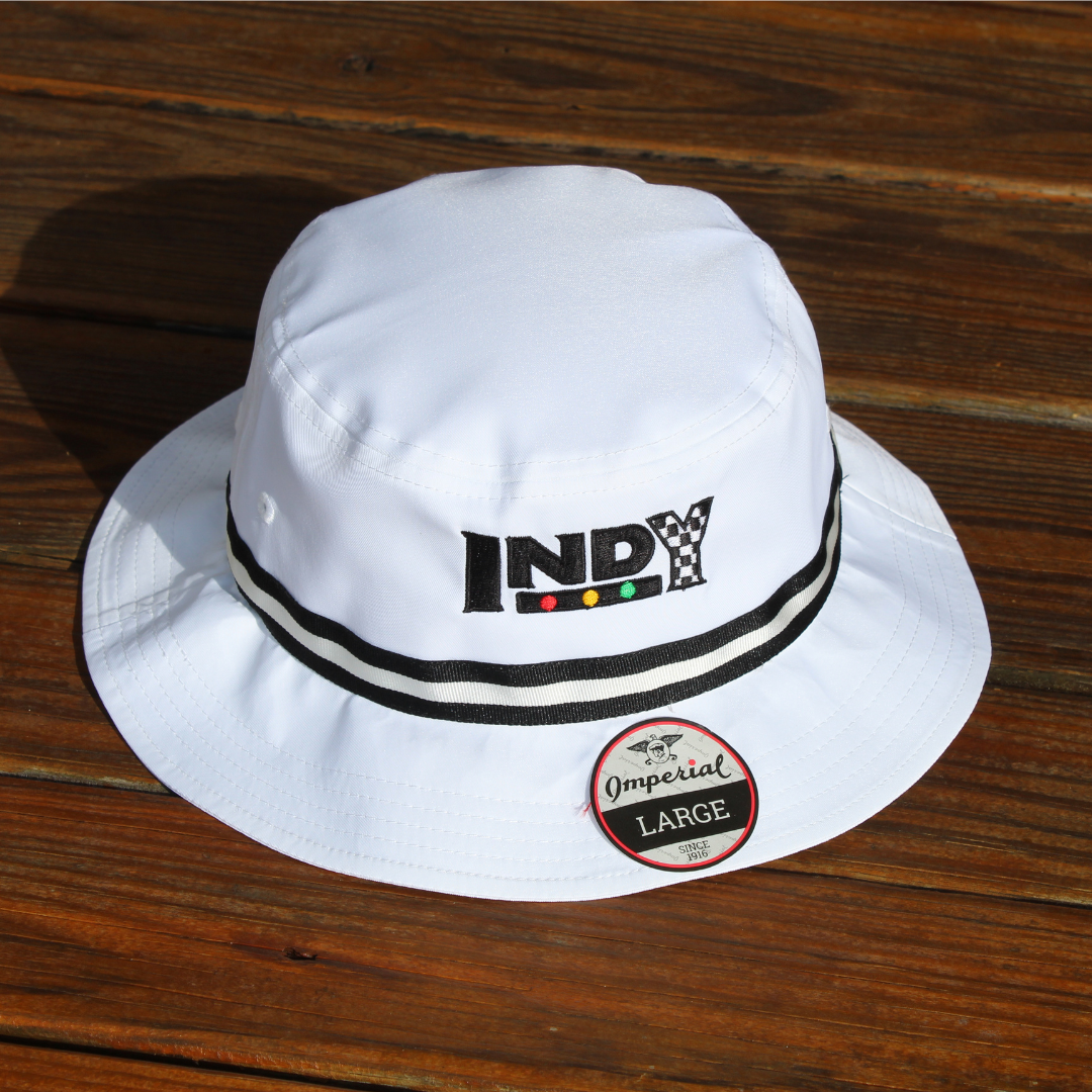 The Indy Hat - White Bucket Hat
