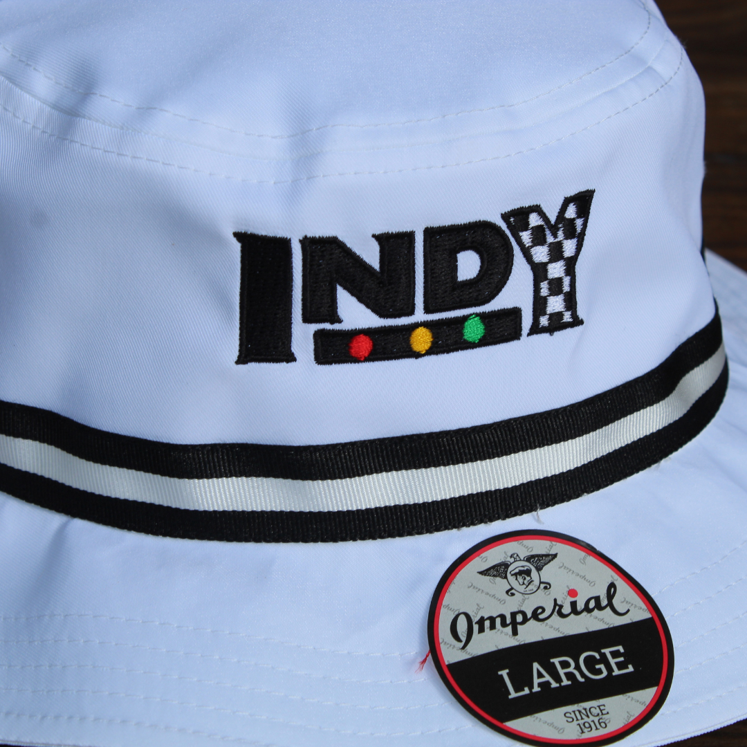 The Indy Hat - White Bucket Hat