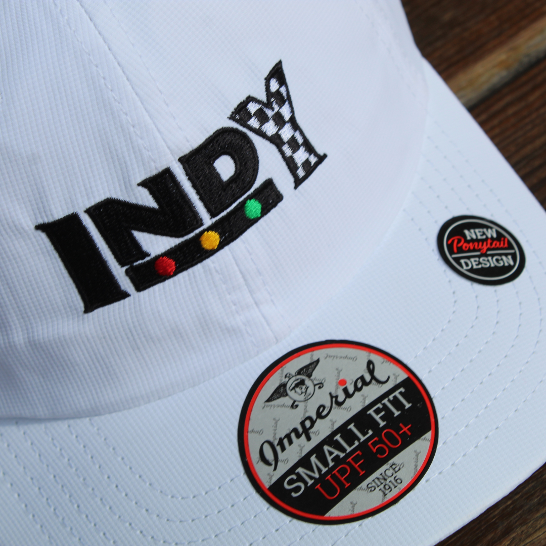 The Indy Hat - Performance Ponytail Hat - White