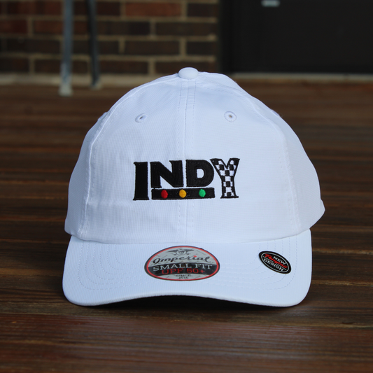 The Indy Hat - Performance Ponytail Hat - White