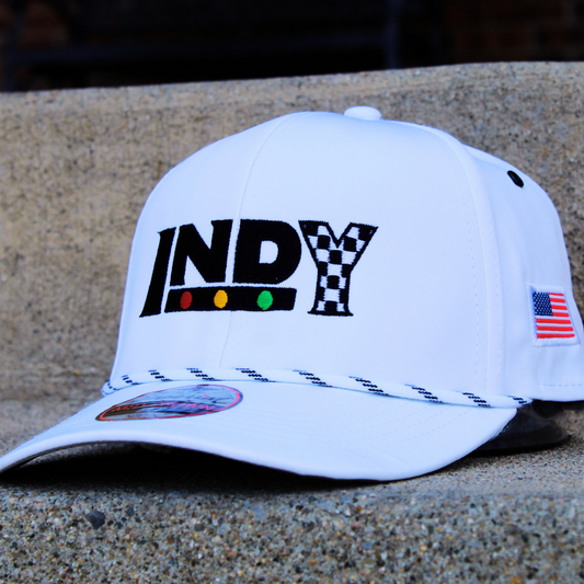 The Indy Hat - White Mid-Crown Rope